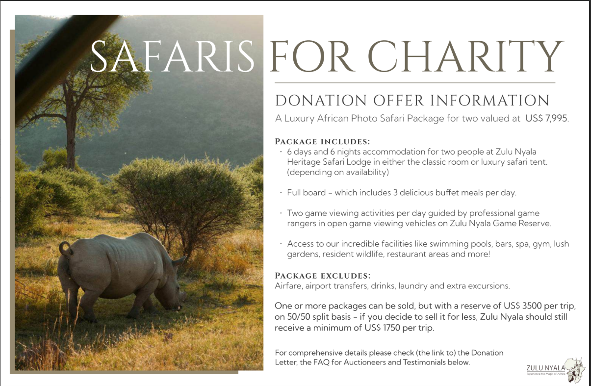 African Safari for Two - 6 nights, 3 meals and 2 tours/day - Excludes airfare; Value: $7995 - Image 2